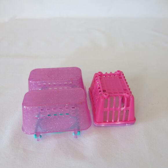 SHOPKINS Shopping Baskets Lot of 3 Season 2 and 3 Purple Handles Empty - Picture 9 of 9